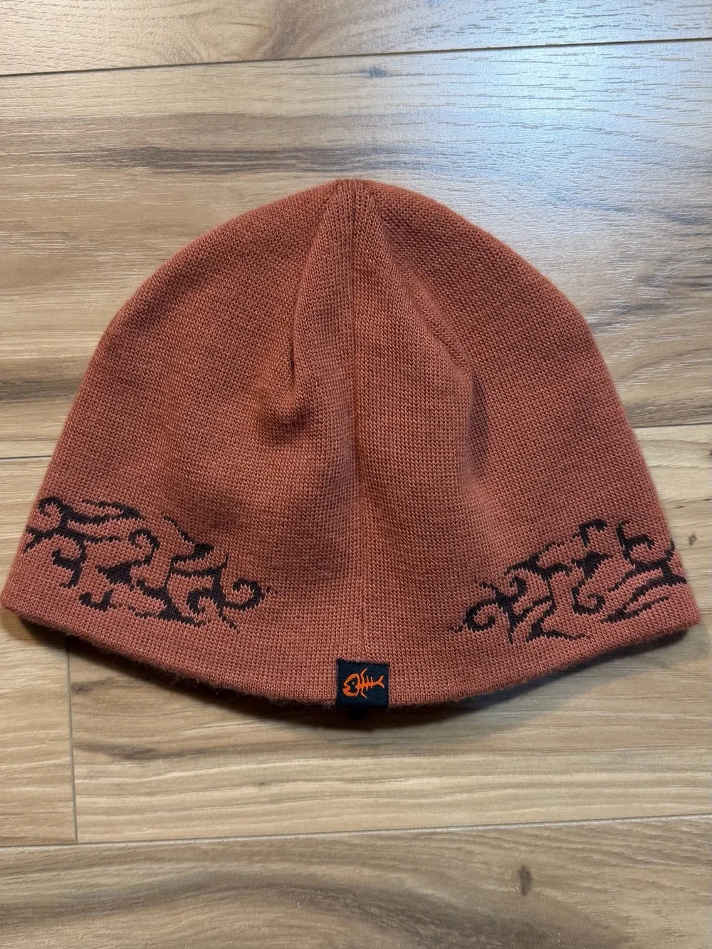Y2K Beanie with Black Tribal Stitching
